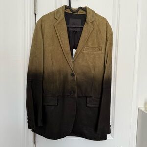 ZARA WOMAN LEATHER COLLECTION Ombre Blazer size XS